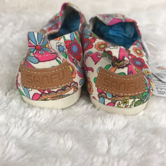 Sanfu Floral Multicolor Slip On Flats 38 ( 7 ) - Picture 5 of 8